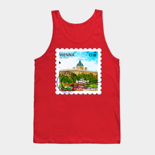 Vienna post stamp design souvenir Tank Top